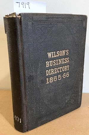 Wilson's Business Directory of New York City 1865 - 66