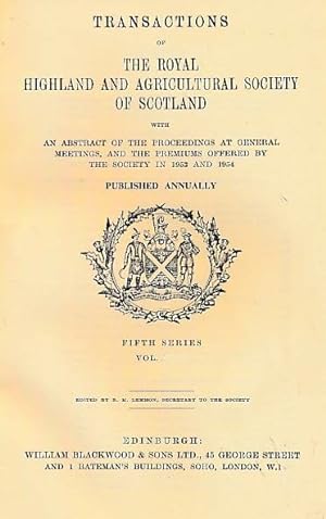 Immagine del venditore per Transactions of the Royal Highland and Agricultural Society of Scotland. Fifth Series. Volume LXVI. 1954 venduto da Barter Books Ltd