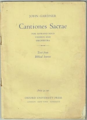 Cantiones Sacrae For Soprano Solo, Chorus And Orchestra: Vocal Score