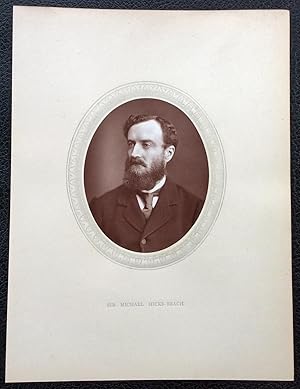 Seller image for Original 1876 Photographic Portrait of Sir Michael Hicks-Beach, Chief Secretary for Ireland. for sale by John  L. Capes (Books) Established 1969