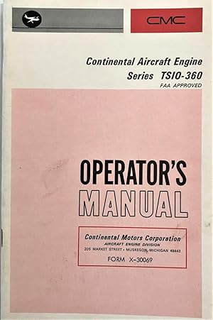 Continental Aircraft Engine Series TSIO-360 Operator's Manual