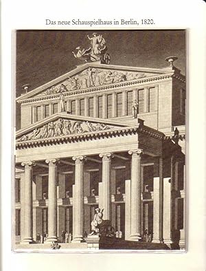Das neue Schauspielhaus in Berlin, 1820. Aquatintaradierung von Friedrich Jügel nach Schinkel im ...