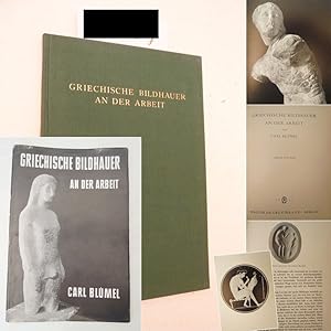 Seller image for Griechische Bildhauer an der Arbeit * mit O r i g i n a l - S c h u t z u m s c h l a g for sale by Galerie fr gegenstndliche Kunst