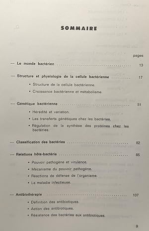 Bactériologie à l'usage des étudiants en médecine 3me édition 1970 par les maîtres de conférences...