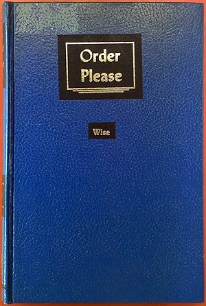 Seller image for Order Please . A Plea and a Plan for World Oder for sale by biblion2