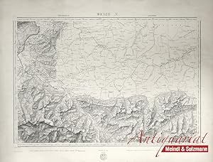 "Feldkirch - Arlberg Blatt X". Aus Guillaume Henri Dufour: Topographische Karte der Schweiz. Maßs...