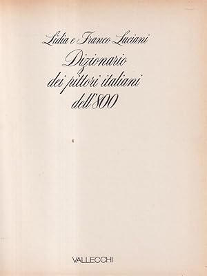 Immagine del venditore per Dizionario dei pittori italiani dell'800 venduto da Librodifaccia