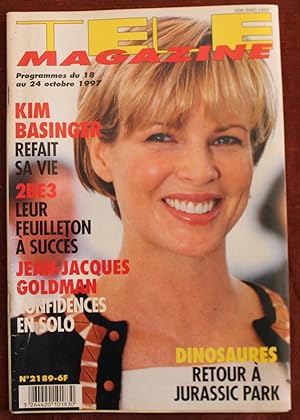 Image du vendeur pour TL Magazine n2189 (1997) Kim Bassinger, 2BE3, Jean-Jacques Goldman. mis en vente par Bouquinerie Spia
