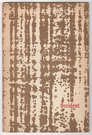 Imagen del vendedor de Occident (Winter 1953) a la venta por Philip Smith, Bookseller