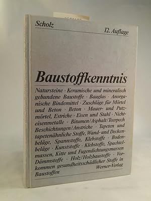 Seller image for Baustoffkenntnis for sale by ANTIQUARIAT Franke BRUDDENBOOKS