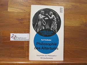 Imagen del vendedor de Geschichte der Philosophie; Teil: 1., Philosophie des Altertums. Karl Vorlnder. Bearb. von Erwin Metzke. Mit e. Anh. Quellentexte, ausgew. von Ernesto Grassi u. Eckhard Kessler / rowohlts deutsche enzyklopdie ; 183/184 a la venta por Antiquariat im Kaiserviertel | Wimbauer Buchversand