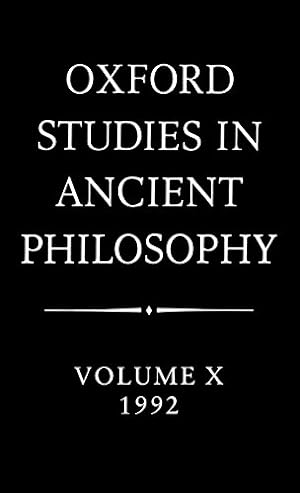 Bild des Verkufers fr Oxford Studies in Ancient Philosophy: Volume X: 1992. zum Verkauf von nika-books, art & crafts GbR