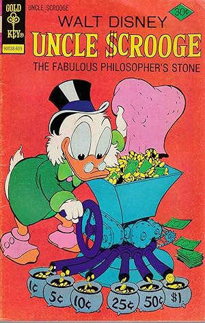 Bild des Verkufers fr Uncle Scrooge. The Fabulous Philosopher's Stone. No. 132, Sept. 1976. Gold Key. Cover code 90038-609. With coupon. zum Verkauf von Fundus-Online GbR Borkert Schwarz Zerfa