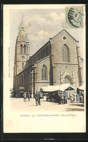 Carte postale Allevard-les-Bains, Place de l`Eglise