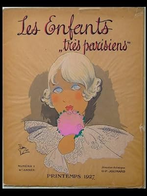 LES ENFANTS TRES PARISIENS - n°1 1927 - POCHOIR SUR CALQUE, MODE, ART DECO, JOUMARD