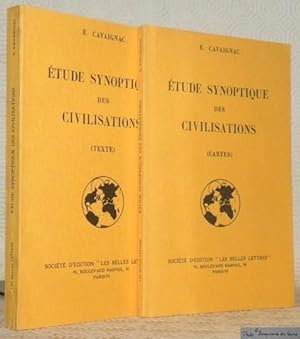 Bild des Verkufers fr Etude synoptique des civilisations. Volumes texte et cartes. zum Verkauf von Bouquinerie du Varis