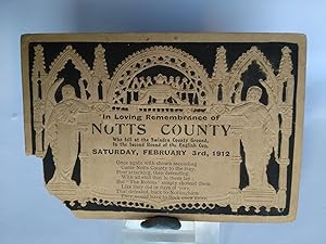 Notts County Football Club Remembrance Card 1912