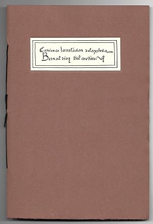 Imagen del vendedor de How Bernal Diaz's True History Was Reborn [Signed & Numbered with Slip Case] [Together with handwritten note by the Author addresssed to Morris Cox] a la venta por The Bookshop at Beech Cottage