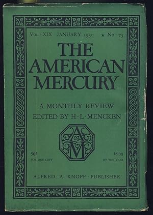 Bild des Verkufers fr The Centennial of Mormonism in The American Mercury January 1930 zum Verkauf von Parigi Books, Vintage and Rare