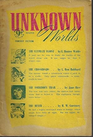 Imagen del vendedor de UNKNOWN Worlds: Winter 1949 a la venta por Books from the Crypt