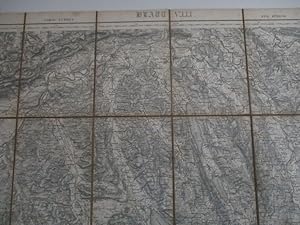 Topographische Karte der Schweiz (Auch): Dufourkarte. (Hier): Blatt VIII: Aarau, Luzern, Zug, Zür...