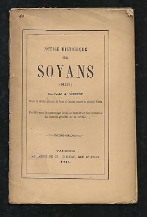 Notice historique sur Soyans (Drôme)