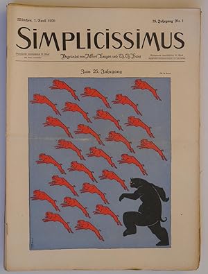 Seller image for Simplicissimus. Jg. 25. 1920 - 1921. Nr. 1 - 30, 32 - 48, 50 - 52. for sale by Auceps-Antiquariat Sebastian Vogler