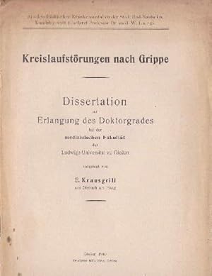 Kreislaufstörungen nach Grippe. Dissertation.
