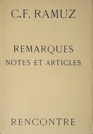 Remarques, notes et articles.