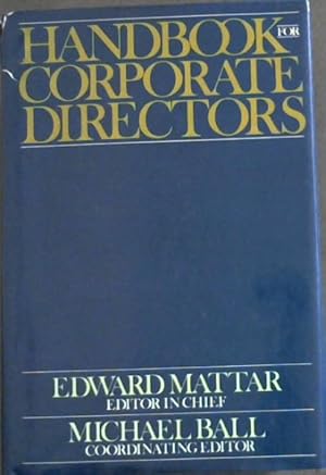 Seller image for Handbook for corporate directors for sale by Chapter 1