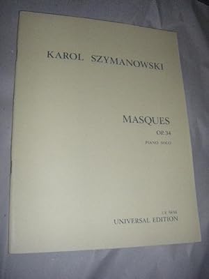 Bild des Verkufers fr Masques. Op. 34. Piano solo. Trois morceaux de Piano zum Verkauf von Versandantiquariat Rainer Kocherscheidt