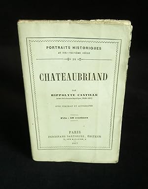 Imagen del vendedor de CHATEAUBRIAND ( Franois-Ren de ) . a la venta por Librairie Franck LAUNAI