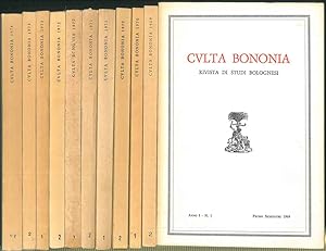 Culta Bononia. Rivista di studi bolognesi. Anno I, II, III, IV, V. Tutto il pubblicato