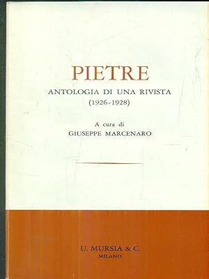 Bild des Verkufers fr Pietre. Antologia di una rivista 1926-1928 zum Verkauf von Librodifaccia