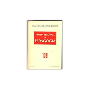 Imagen del vendedor de REVISTA ESPAOLA DE PEDAGOGA 138 a la venta por Librera Salamb