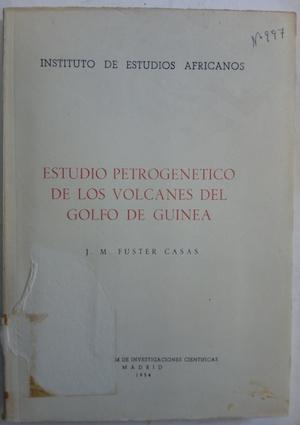 Imagen del vendedor de Estudio petrogentico de los volcanes del Golfo de Guinea a la venta por Librera Ofisierra
