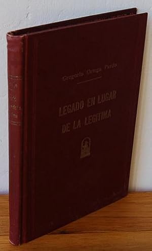 Bild des Verkufers fr NATURALEZA JURDICA DEL LLAMADO. LEGADO EN LUGAR DE LA LEGITIMA zum Verkauf von EL RINCN ESCRITO