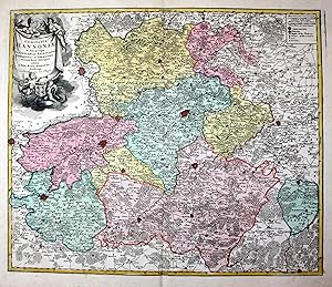 Image du vendeur pour Comitatus Hannoniae" - Hainaut Hennegau Belgique Belgien Belgium France carte map Karte mis en vente par Antiquariat Steffen Vlkel GmbH