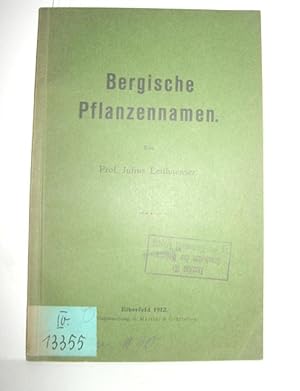 Imagen del vendedor de Bergische Pflanzennamen a la venta por Antiquariat Zinnober