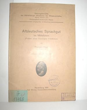 Altdeutsches Sprachgut im Mittellatein (Proben eines Ducangius theodiscus)