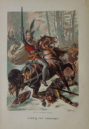 Bild des Verkufers fr Ganzportrt des Deutschordensritters in einer Schlacht zu Pferd. zum Verkauf von Antiquariat Martin Barbian & Grund GbR