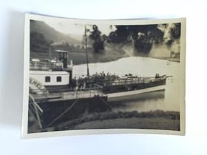 Original-Photographie: Dampfer Kronprinz Wilhelm auf der Werra in Hann. Münden am 17. 8. (19)30