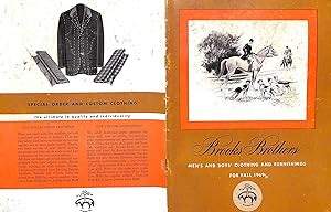 Brooks Brothers Men's And Boys' Clothing And Furnishings For Fall 1969