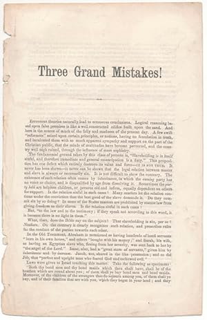 Three Grand Mistakes!