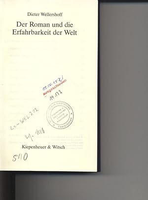 Bild des Verkufers fr Der Roman und die Erfahrbarkeit der Welt. zum Verkauf von Antiquariat Bookfarm
