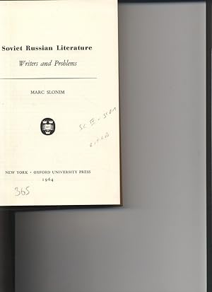 Bild des Verkufers fr Soviet Russian Literature Writers and Problems. zum Verkauf von Antiquariat Bookfarm