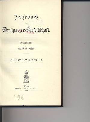Imagen del vendedor de Jahrbuch der Grillparzer-Gesellschaft. a la venta por Antiquariat Bookfarm