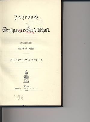 Bild des Verkufers fr Jahrbuch der Grillparzer-Gesellschaft. zum Verkauf von Antiquariat Bookfarm