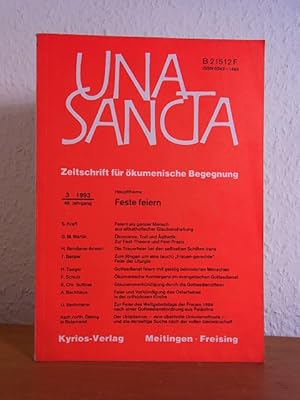 Bild des Verkufers fr Una sancta. Zeitschrift fr kumenische Begegnung. Heft 3, September 1993. Titel: Feste Feiern zum Verkauf von Antiquariat Weber