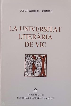 Imagen del vendedor de La universitat literria de Vic a la venta por Llibres Capra
